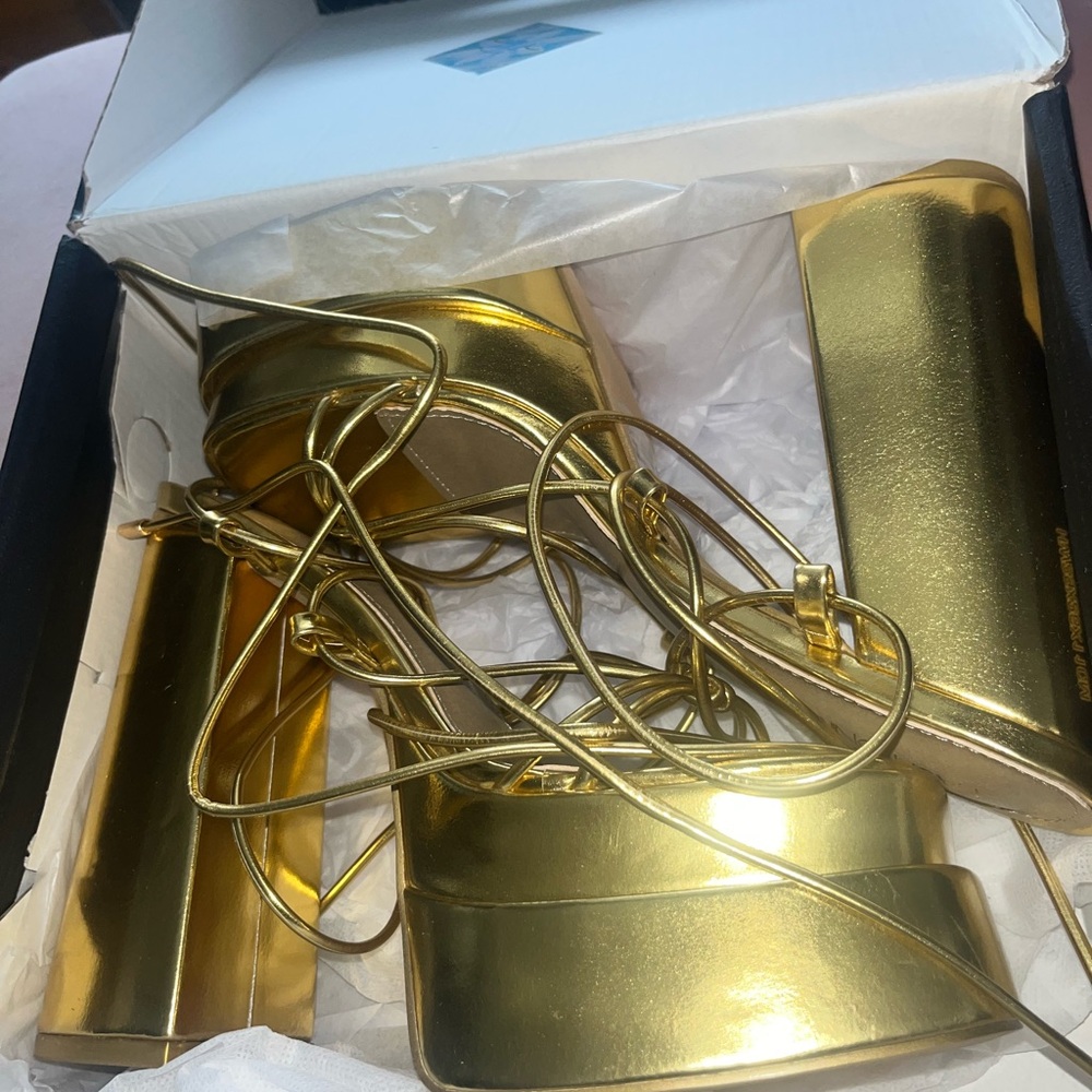 Fashion Nova Gold Heels